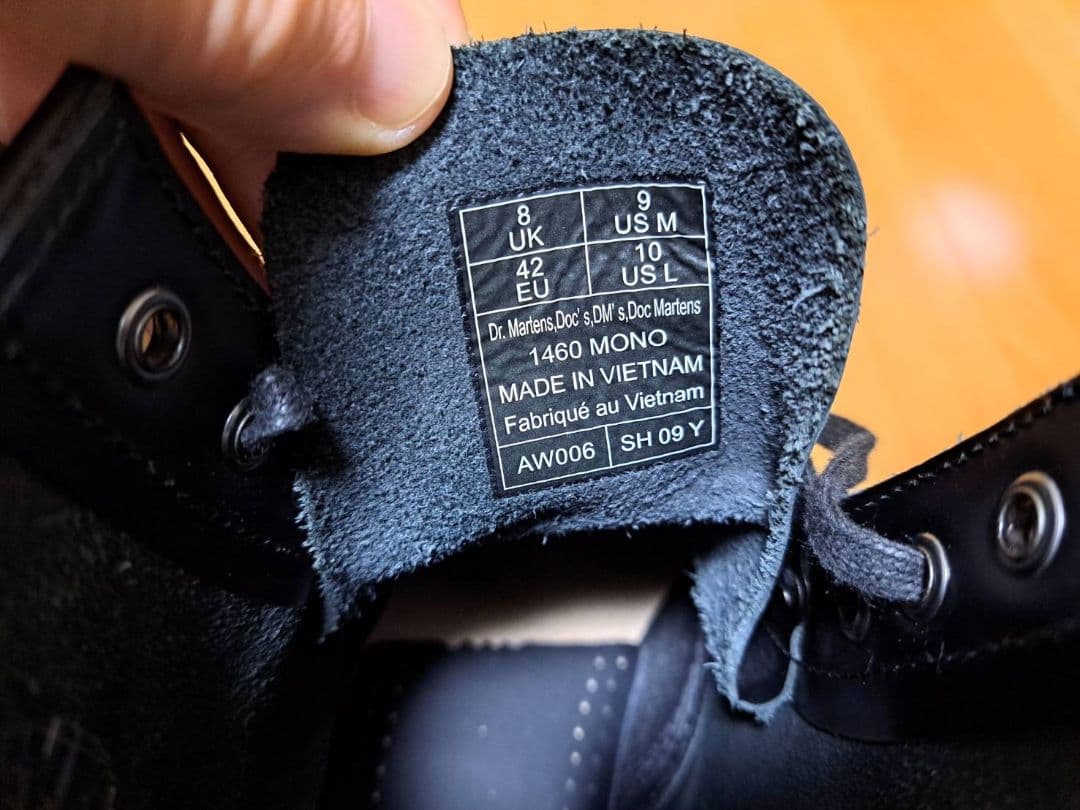 Dr.Martens 1460 MONO BLACK UK8 27cm ブーツ