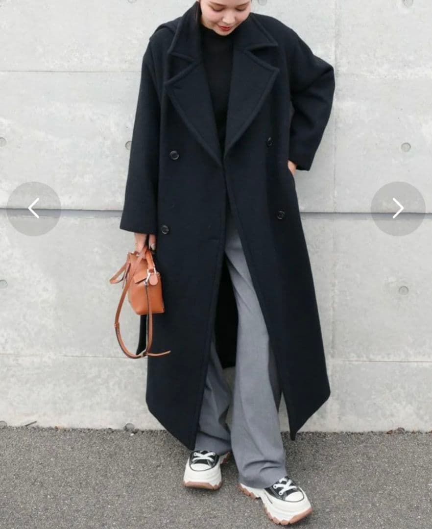 LAGUNAMOON ウール混ロングコート　2WAYカラーロングコート