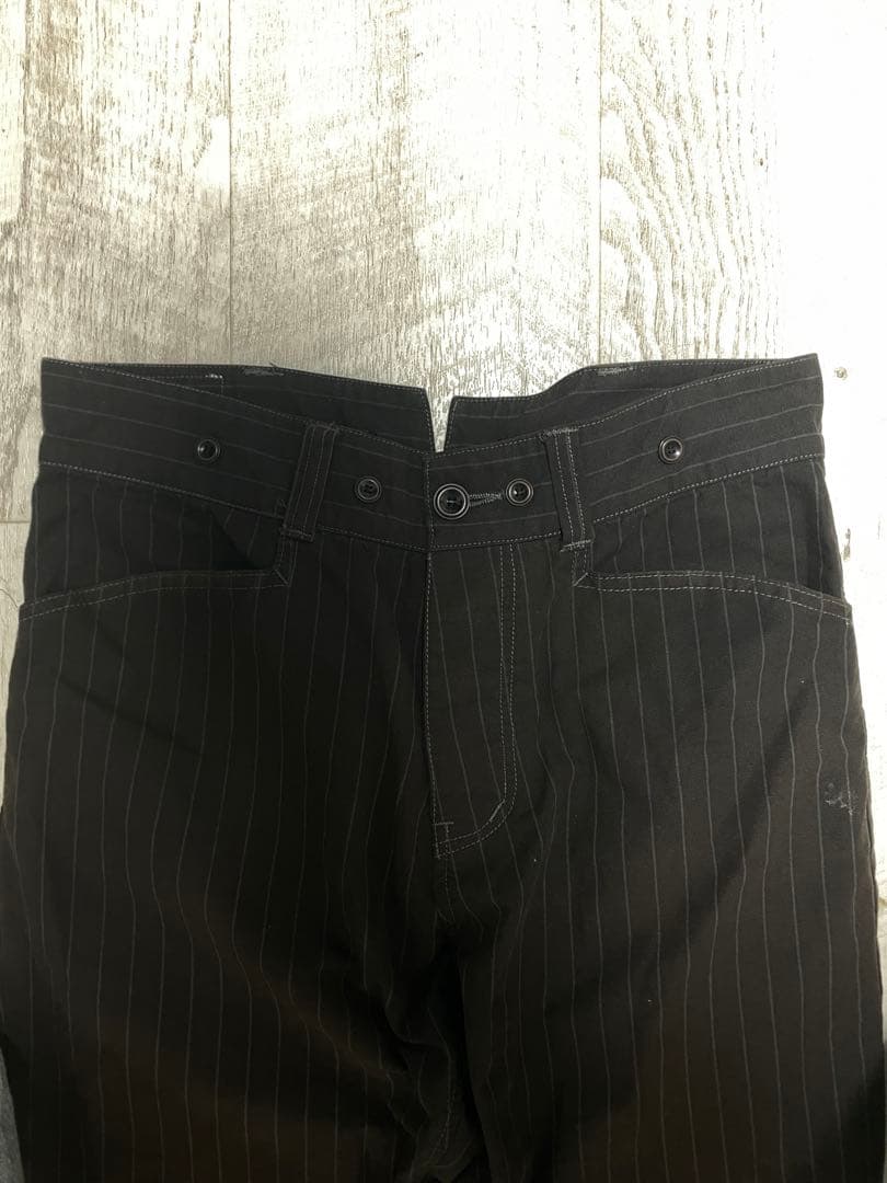 40s復刻　ワークパンツ　シンチバック　ヒッコリー　ブラウン　アメカジ