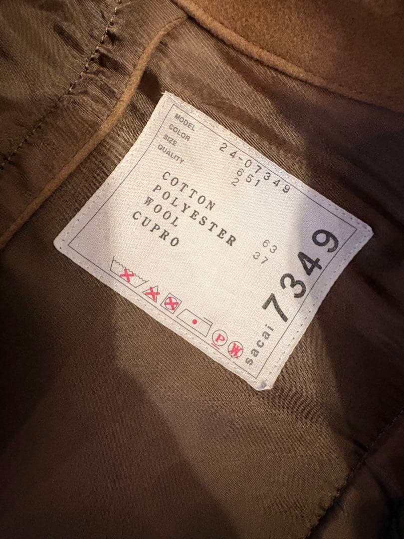 Sacai 24aw トレンチコート