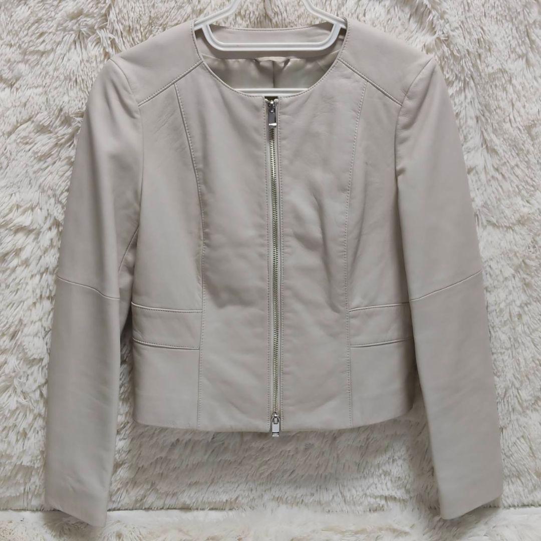 ANAYI アナイ ラムレザー ノーカラージャケット 未使用品