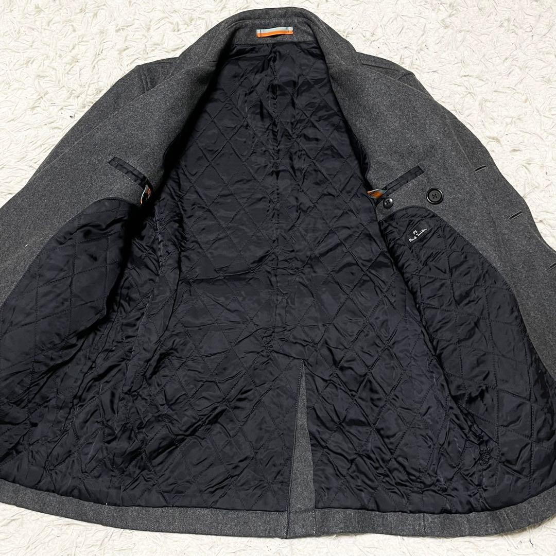 ポールスミス カシミヤ 銀ボタン Pコート ピーコート グレー サイズM