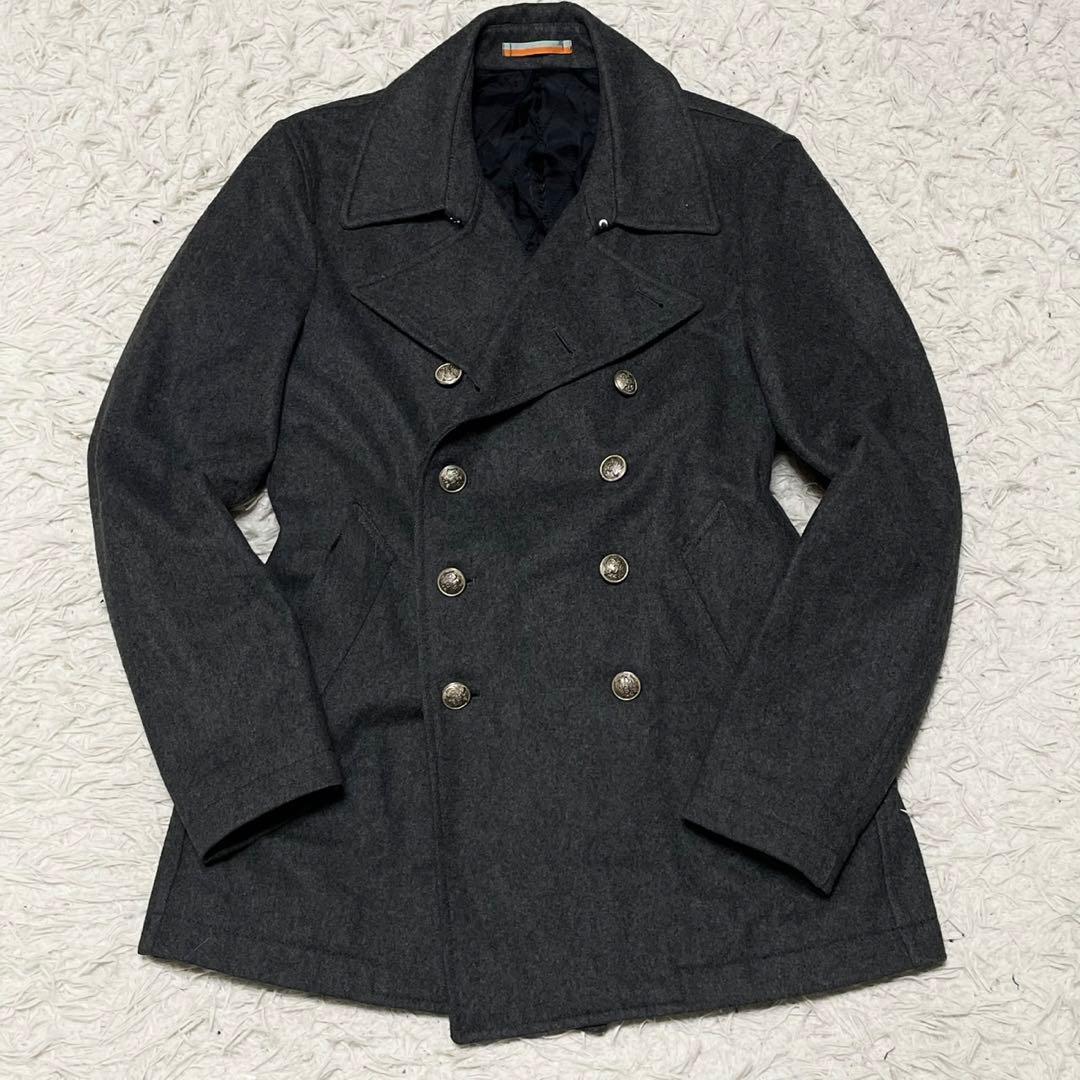 ポールスミス カシミヤ 銀ボタン Pコート ピーコート グレー サイズM
