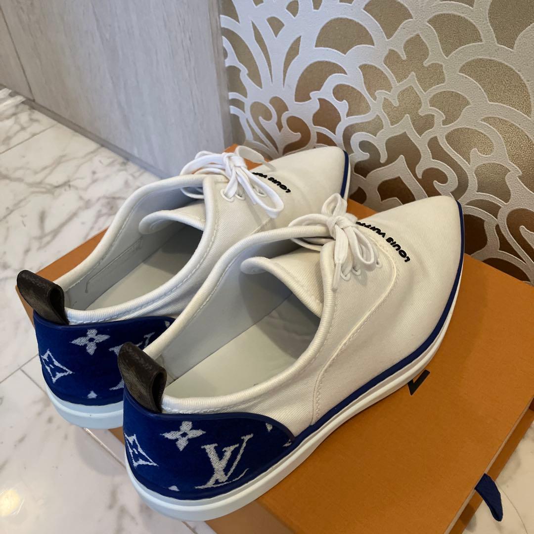 美品❣️ルイヴィトンスニーカー❣️22年製 ホワイトレディース37.5❣️モノグラム