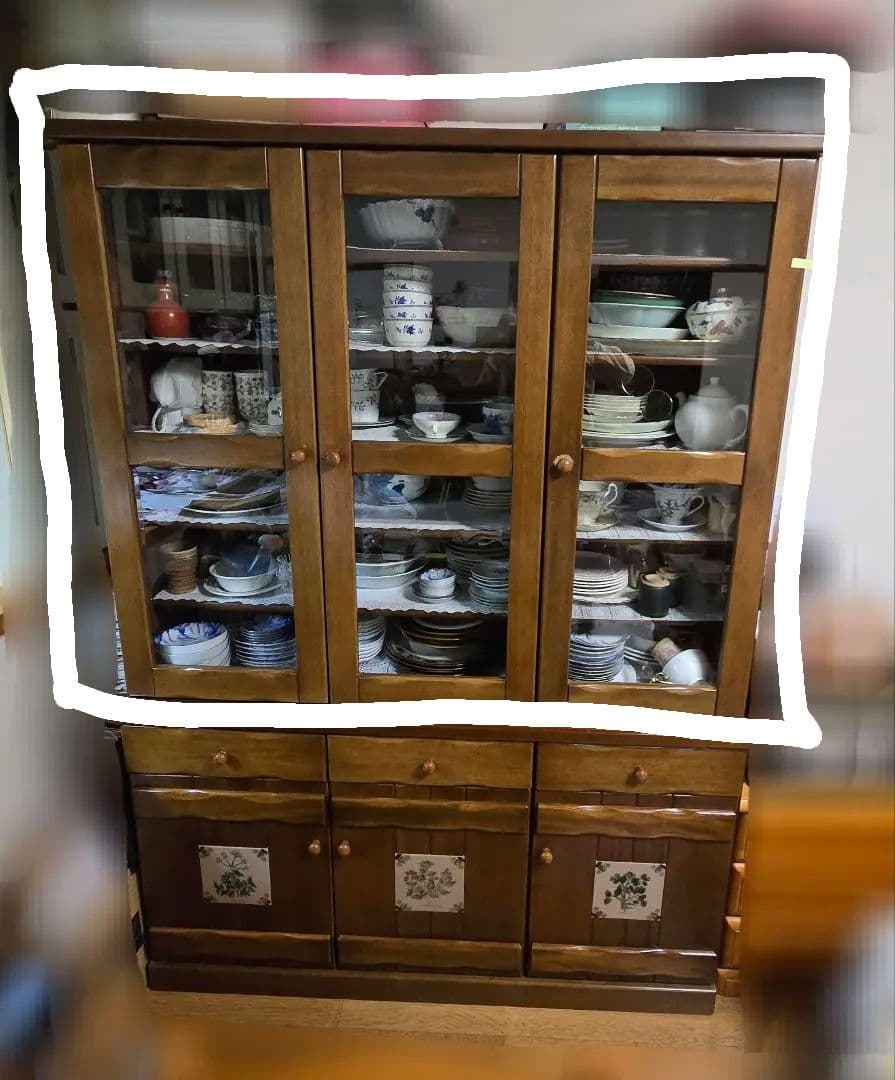 【kayo.t】木製食器棚 上段