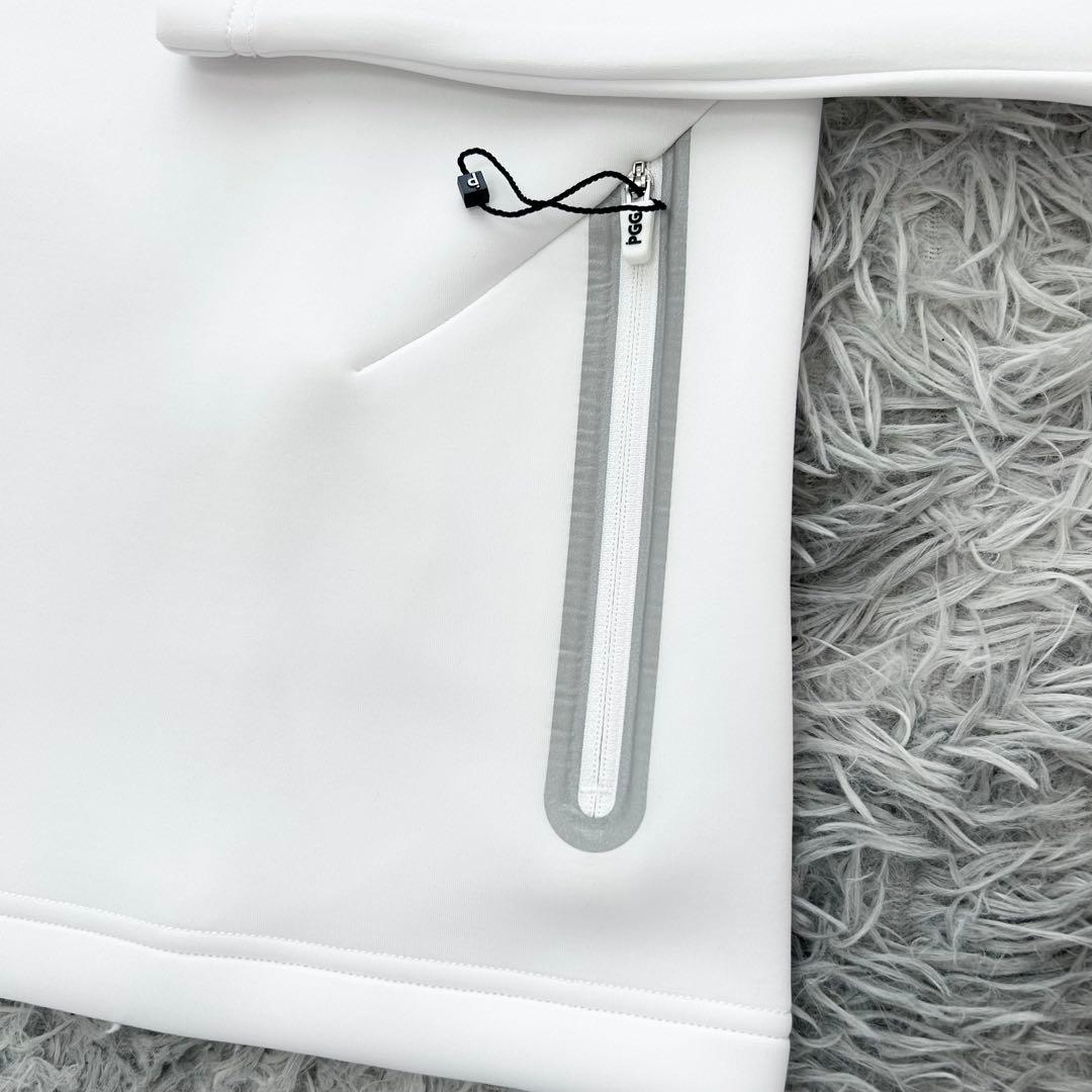 新品　P PGG パーリーゲイツ　ハイネック　長袖カットソー　ホワイト　サイズ6