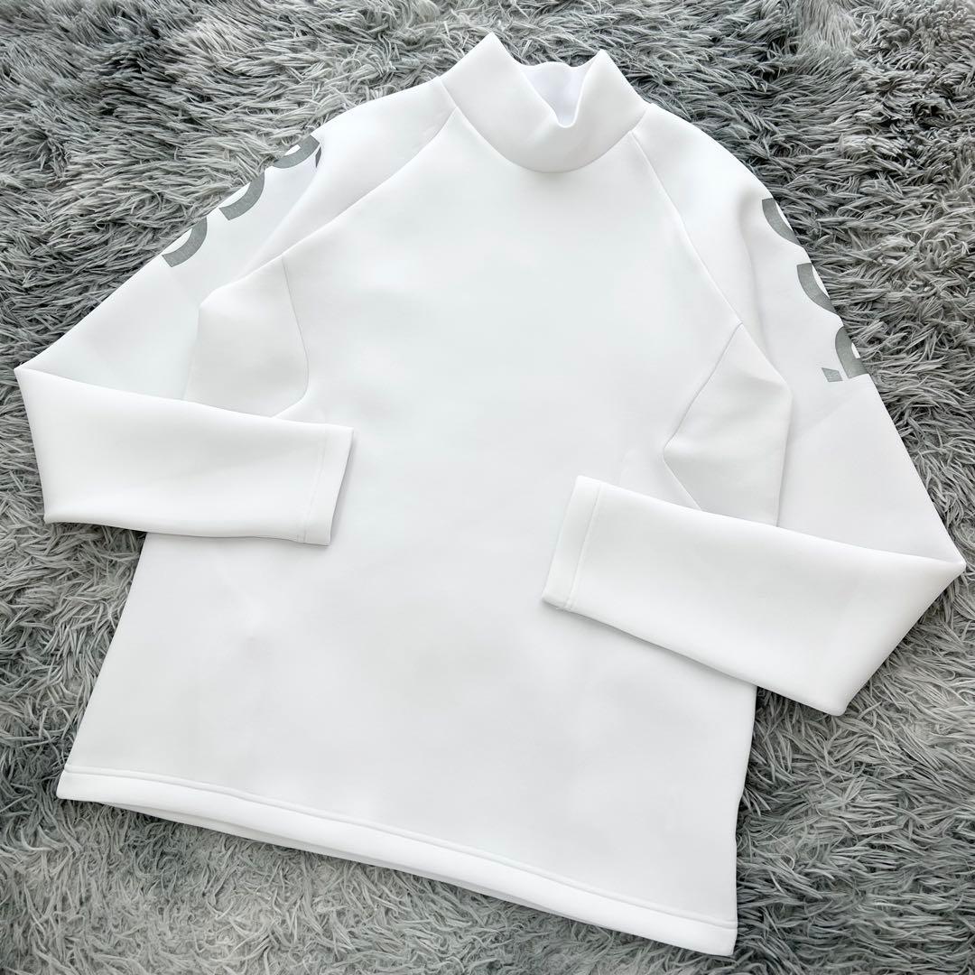 新品　P PGG パーリーゲイツ　ハイネック　長袖カットソー　ホワイト　サイズ6