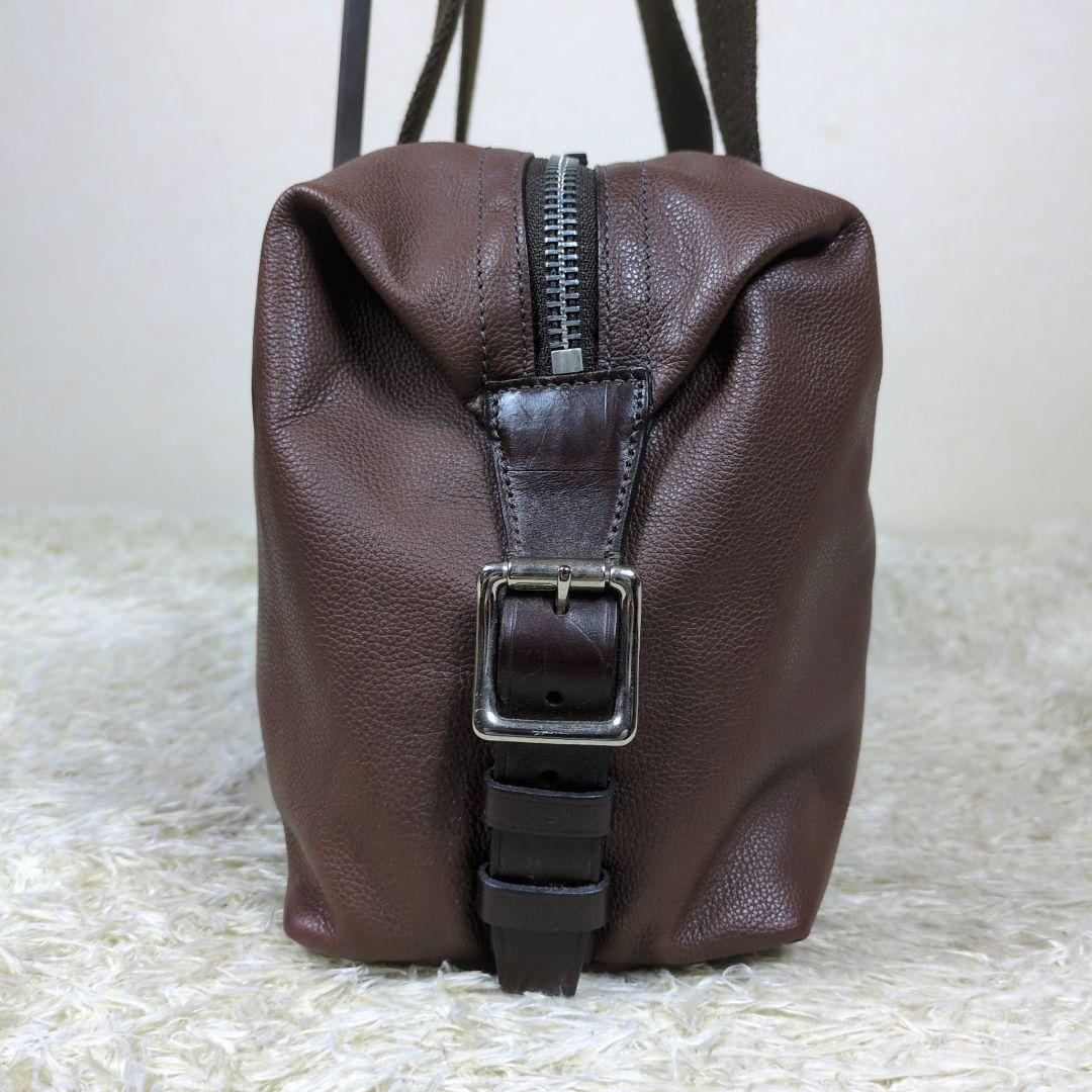 コーチ ボストンバッグ トンプソン 肩掛け レザー ダークブラウン