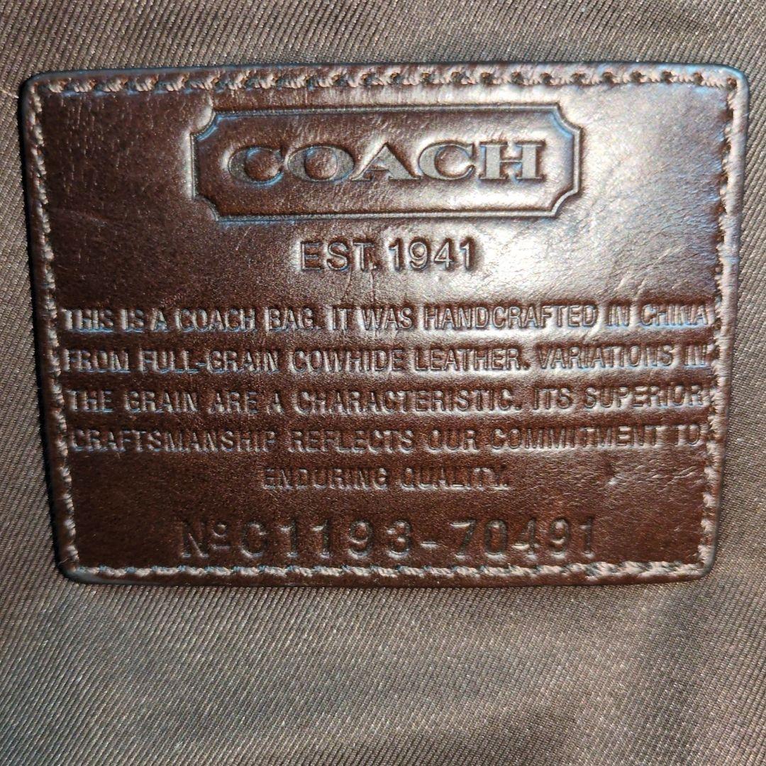 コーチ ボストンバッグ トンプソン 肩掛け レザー ダークブラウン