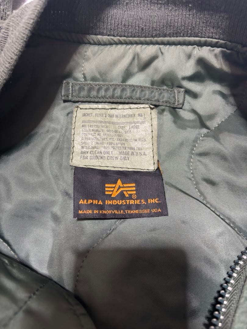 alpha アルファma1 90s made in usa ヴィンテージ