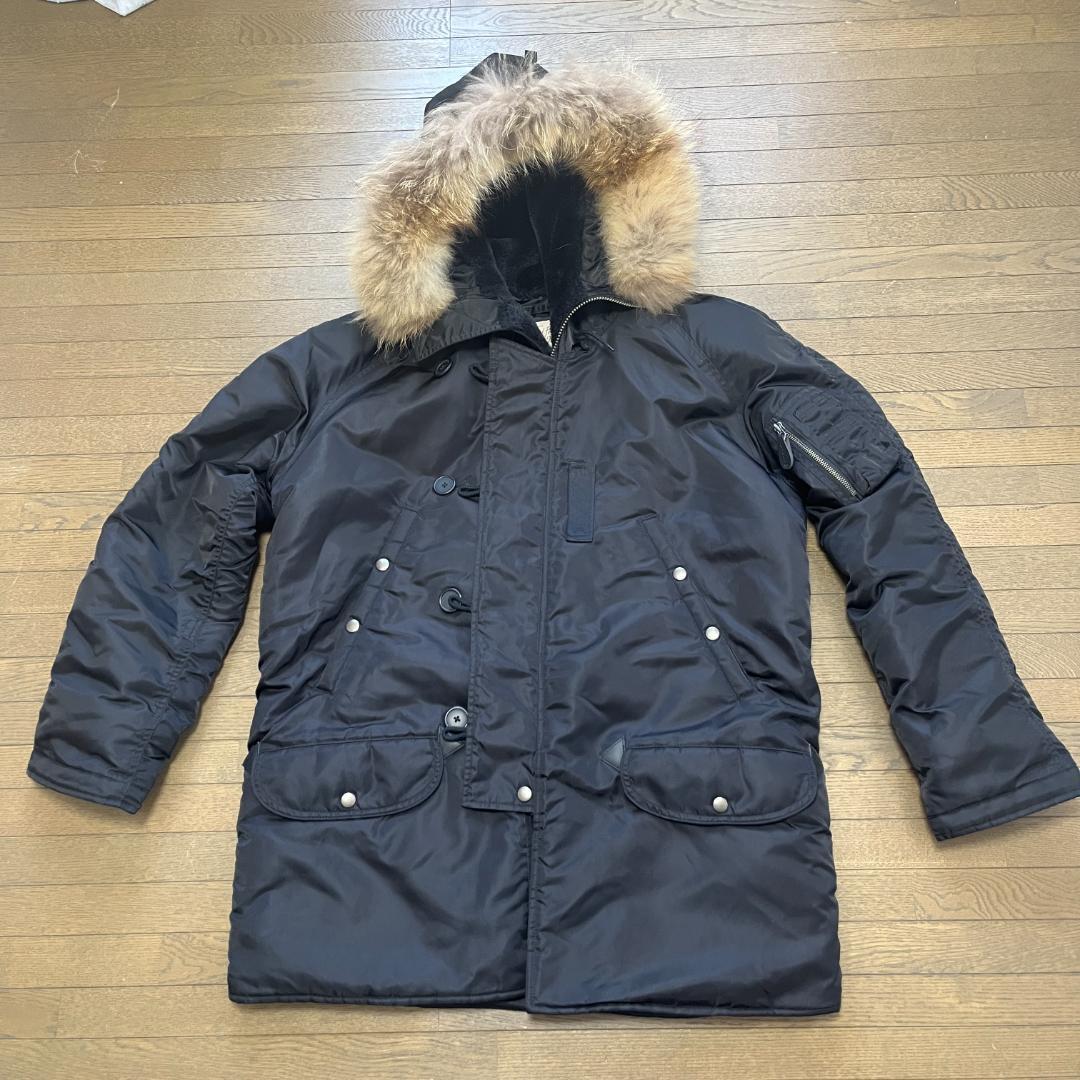 【極美品・2XL】AVIREX N-3B ブラック フライトジャケット