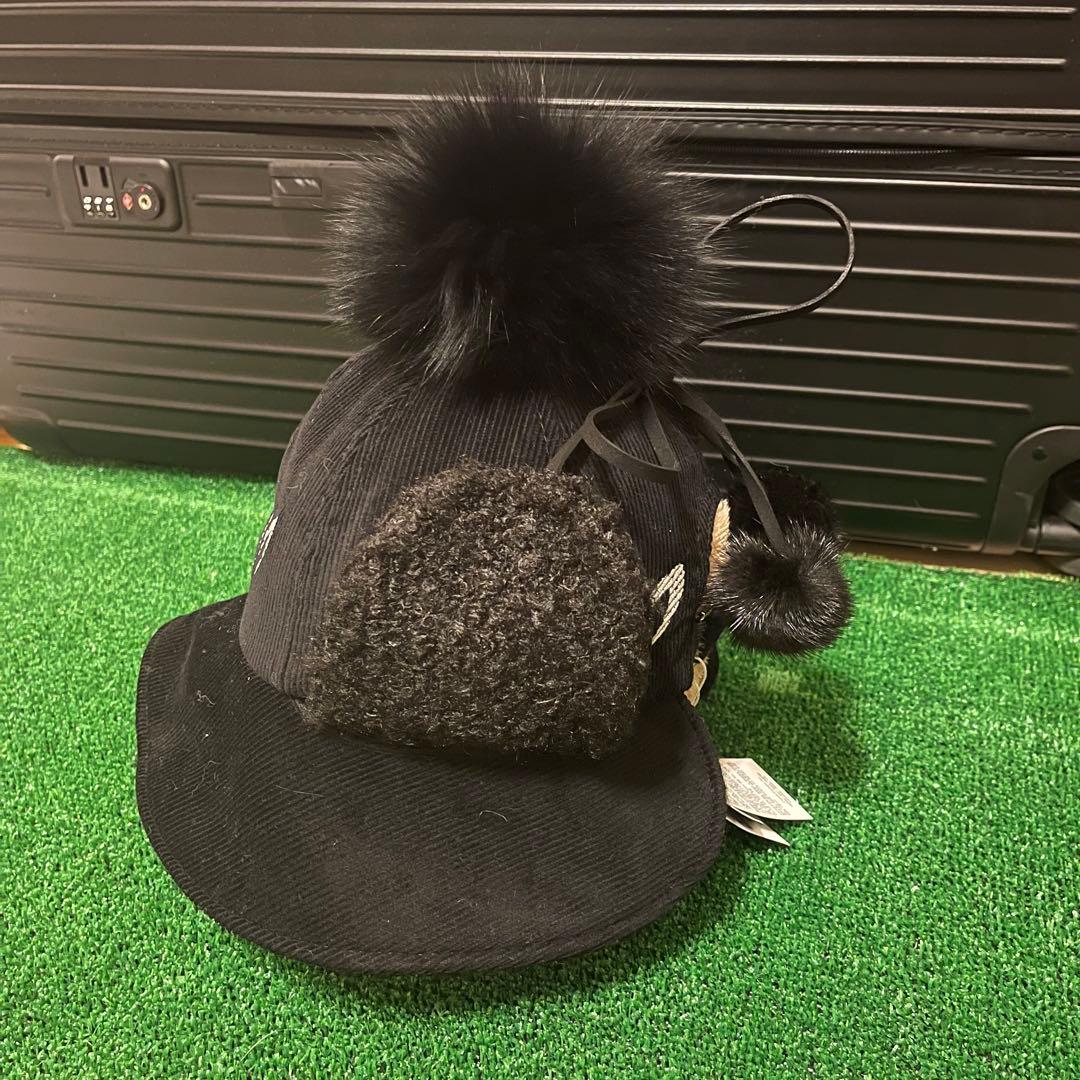MASTER BUNNY マスターバニーエディション ゴルフ ポンポン 帽子 黒