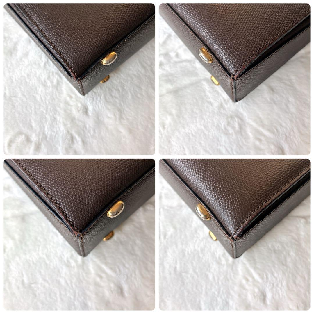 セリーヌ CELINE ショルダーバッグ ターンロック ゴールド金具 ブラウン