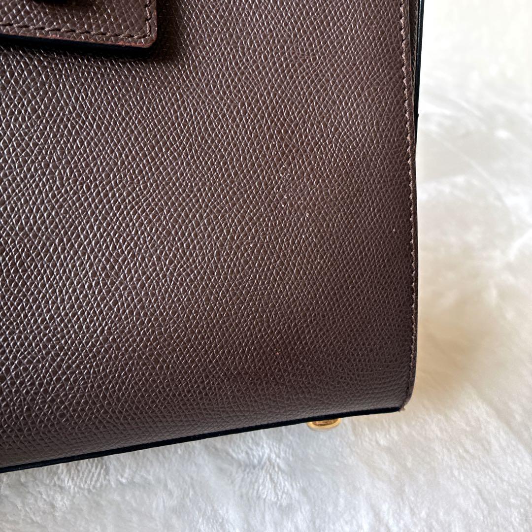 セリーヌ CELINE ショルダーバッグ ターンロック ゴールド金具 ブラウン