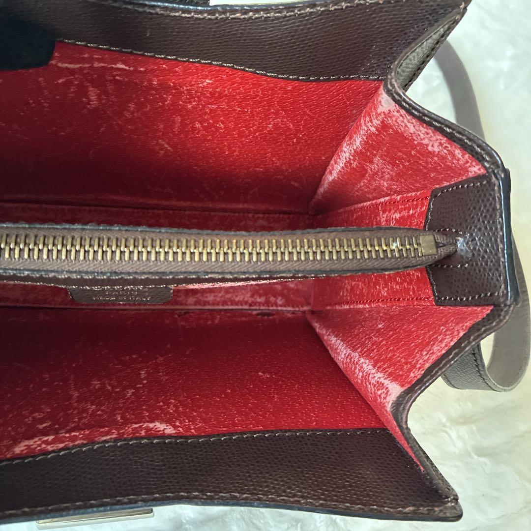 セリーヌ CELINE ショルダーバッグ ターンロック ゴールド金具 ブラウン