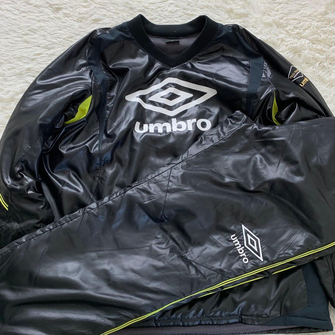 美品■umbro ウィンドブレーカ セットアップ 中綿 ブラック