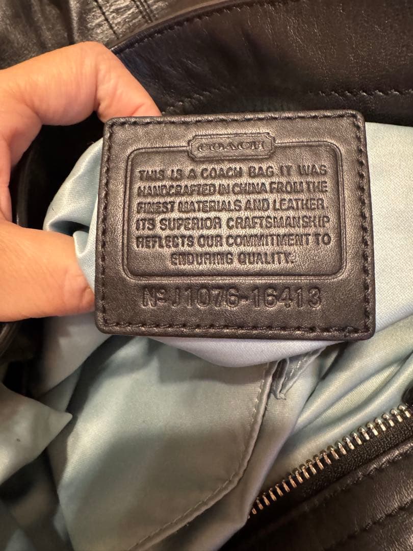 COACH 黒 レザー ショルダーバッグオールド