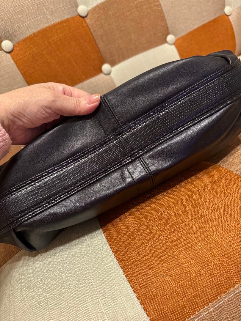 COACH 黒 レザー ショルダーバッグオールド