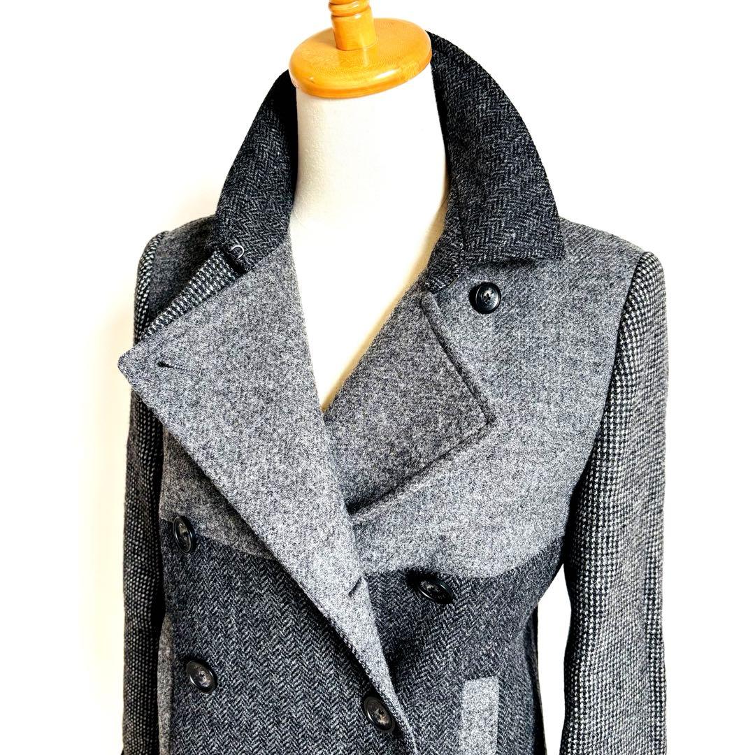 【極美品】Paul Smith ダブルチェスターコート バイカラー MOON社