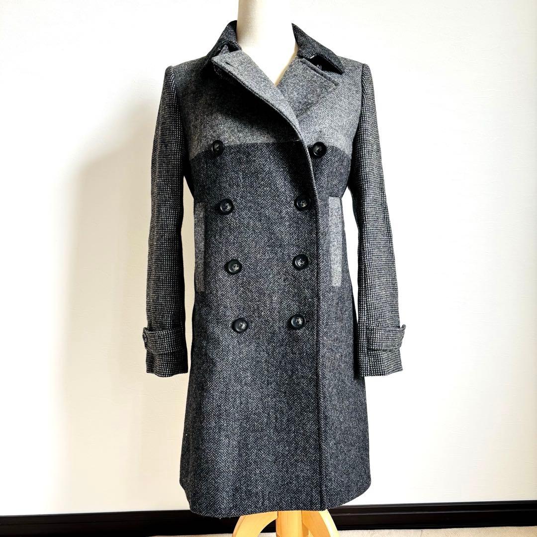【極美品】Paul Smith ダブルチェスターコート バイカラー MOON社