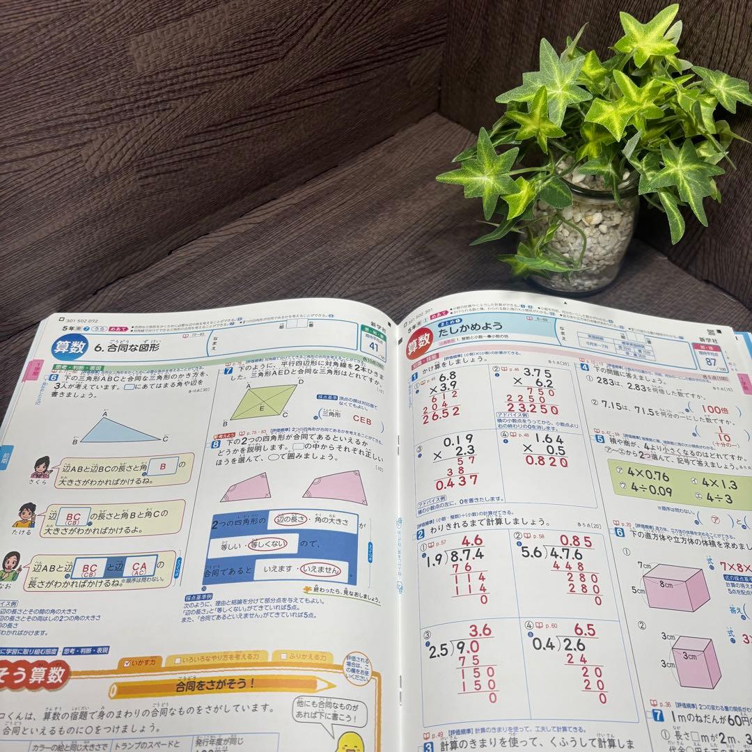 算数 A・C 教師用 mini 5年 上・下巻新学社