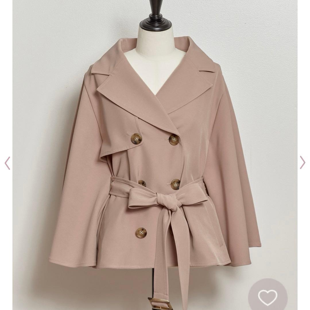 【新品未使用】ノエラポンチョ　マントショートコート　フリー　袖広めで便利