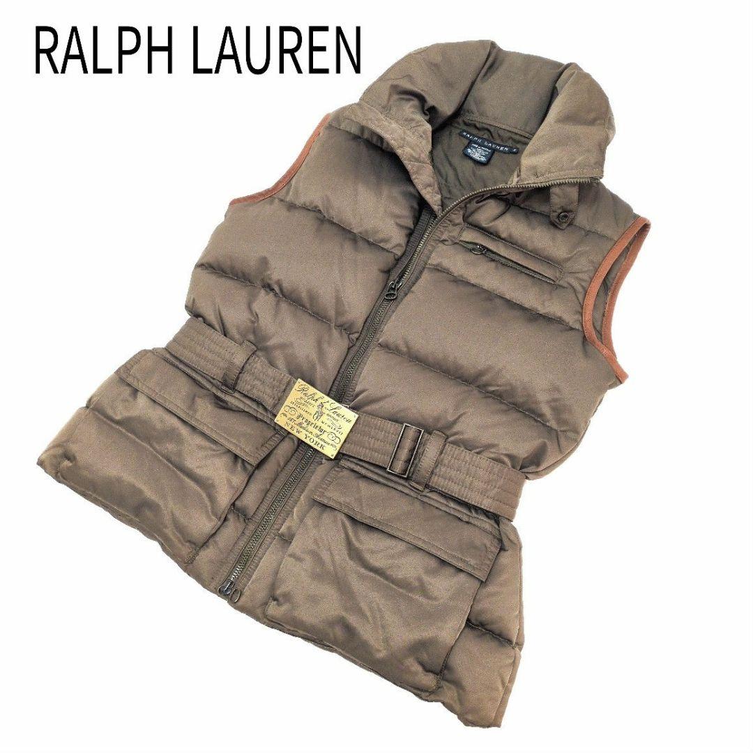 美品　Ralph Lauren ラルフローレン　ダウンベスト　9　ロゴベルト