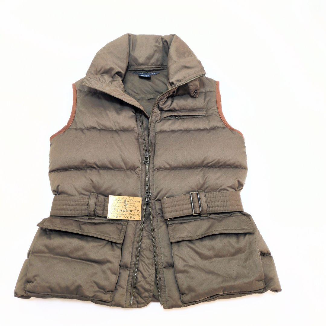 美品　Ralph Lauren ラルフローレン　ダウンベスト　9　ロゴベルト
