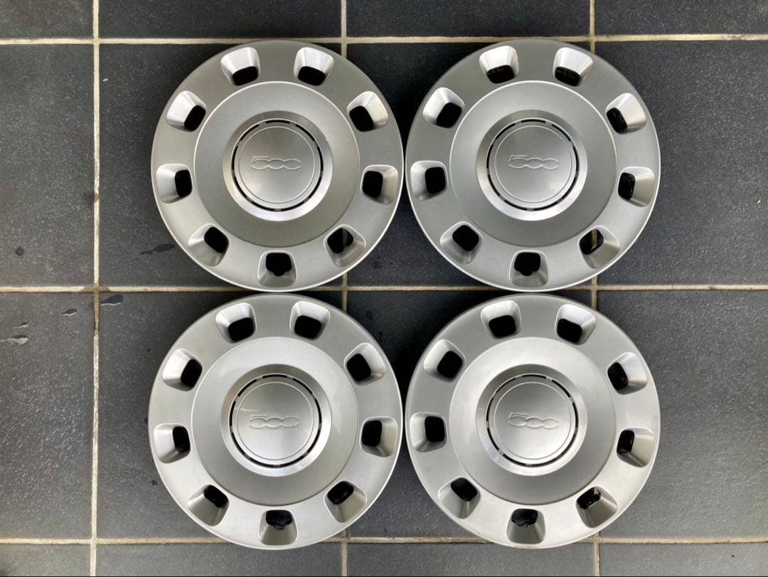 FIAT シルバー ホイールカバー 4枚セット