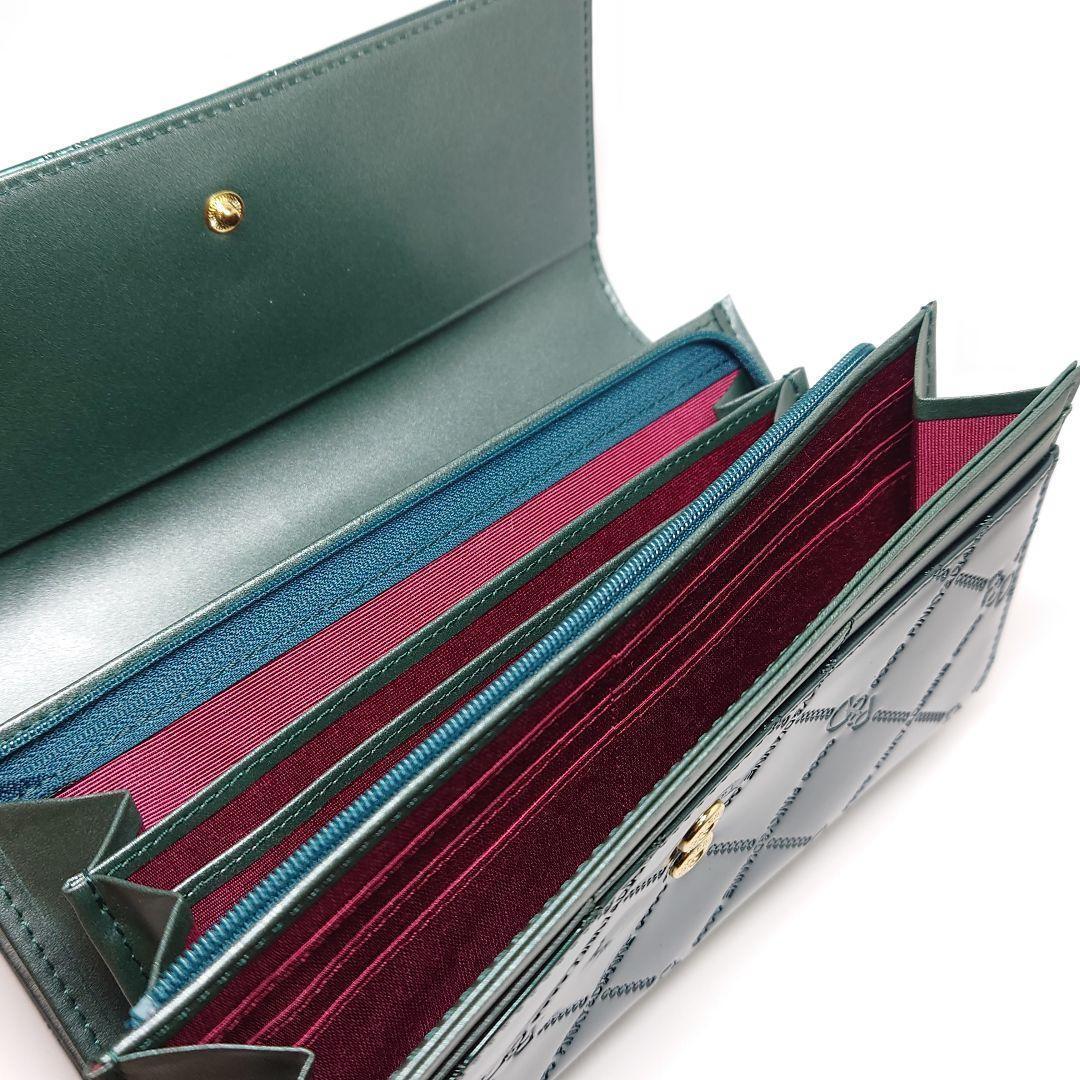 【新品タグ付き】ピンキー&ダイアン コモンエナメル長財布 グリーン