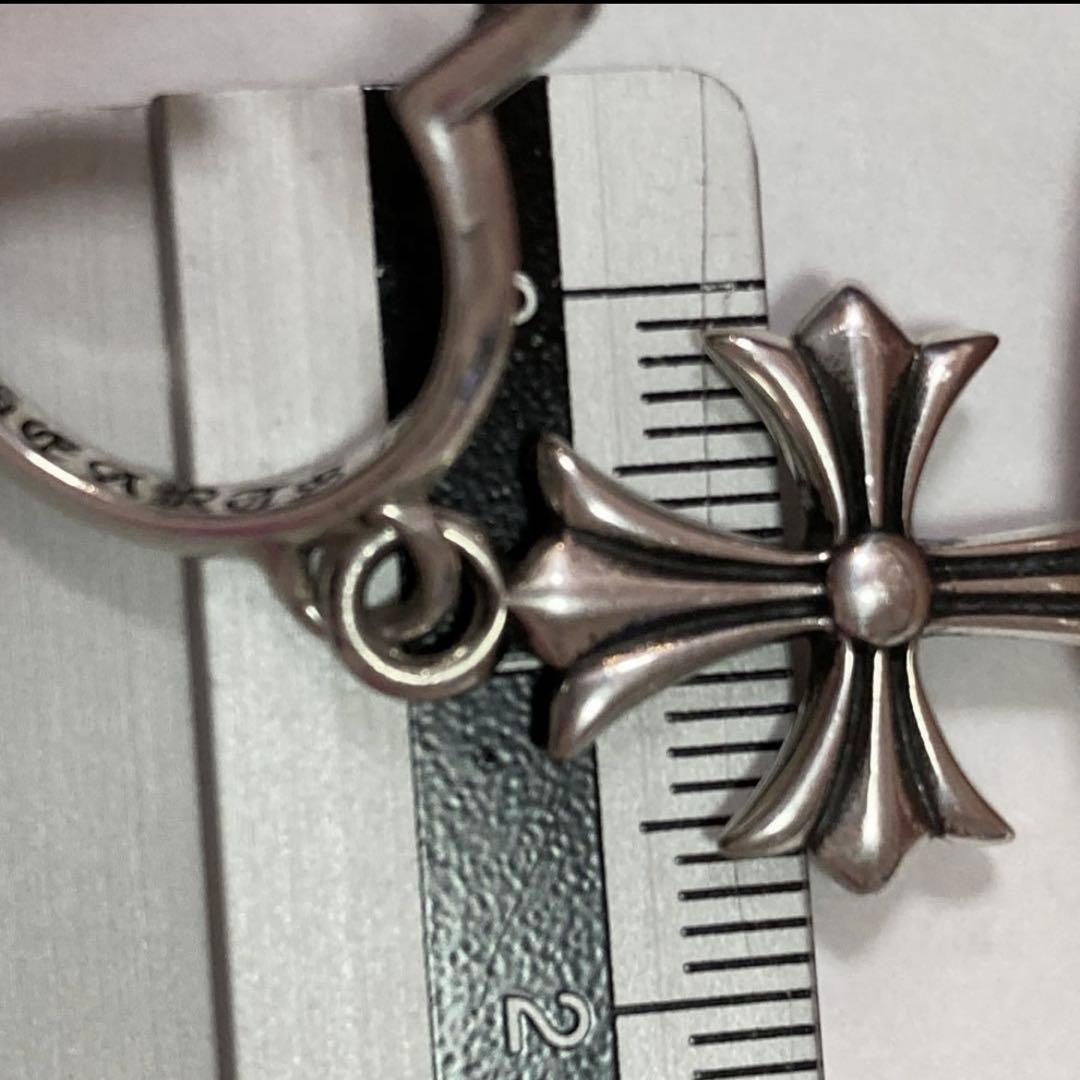 タイニー CH クロス フープピアス シルバー925　（ノーブランド）