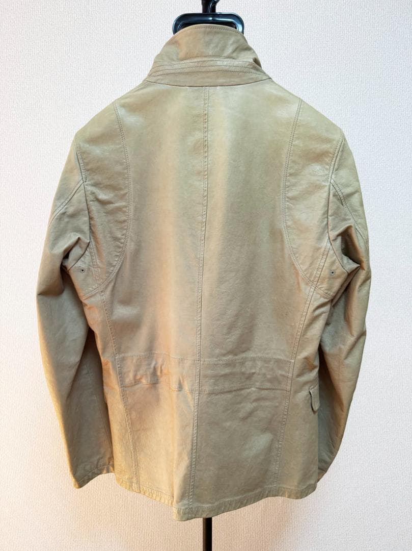 JIL SANDER ジルサンダー 本草木染め ベージュ系 レザージャケット