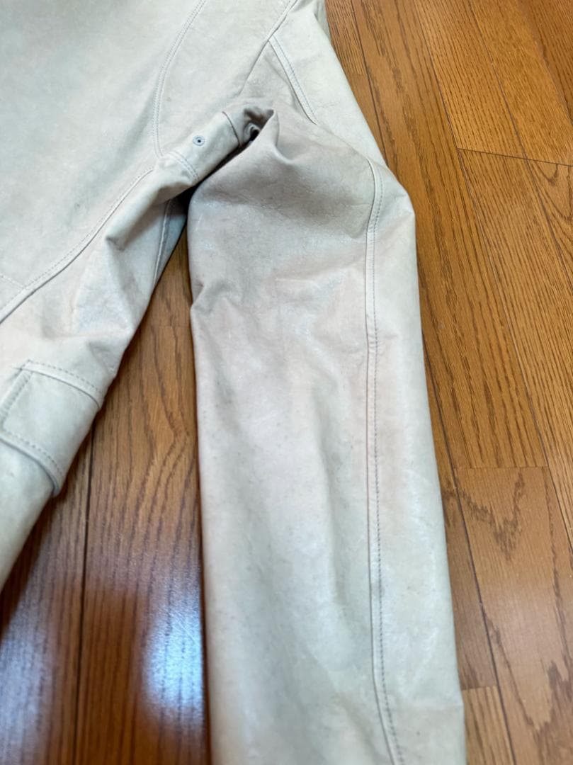 JIL SANDER ジルサンダー 本草木染め ベージュ系 レザージャケット