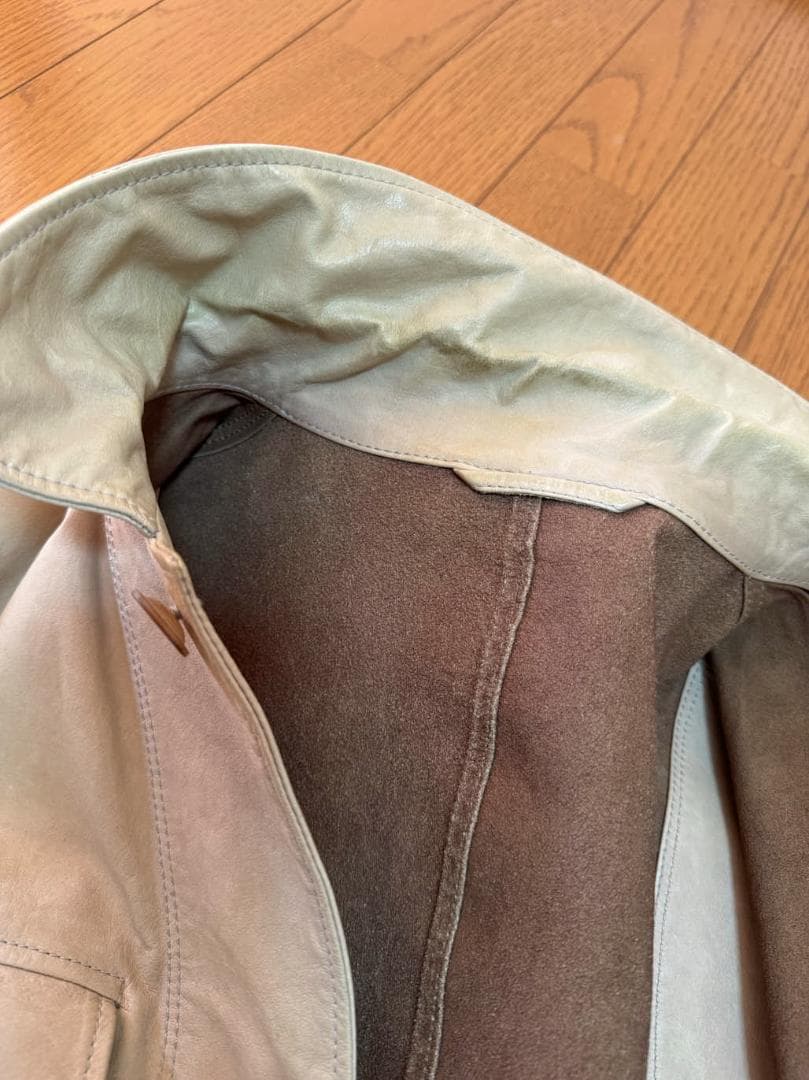 JIL SANDER ジルサンダー 本草木染め ベージュ系 レザージャケット