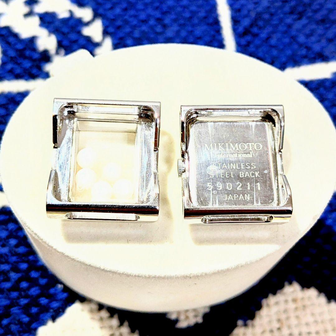 替えベルト付き美品●ミキモト ジュエリーウォッチ 5パール 2連2連ベルト