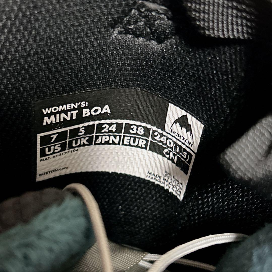 ほぼ未使用 BURTON MINT BOA 24.0レディーススノーボードブーツ