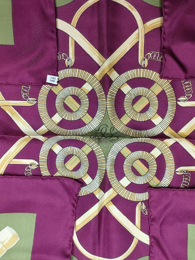 Eperon d'Or 黄金の拍車 カレ90　シルク　エルメス　スカーフ