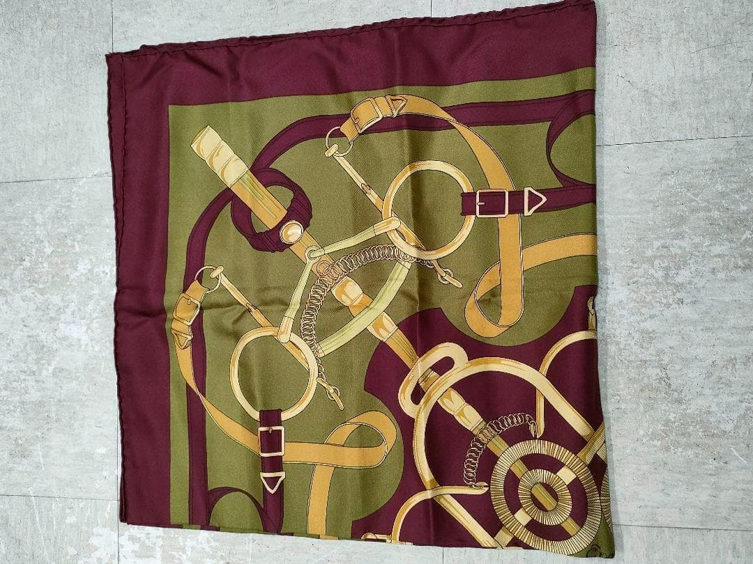 Eperon d'Or 黄金の拍車 カレ90　シルク　エルメス　スカーフ