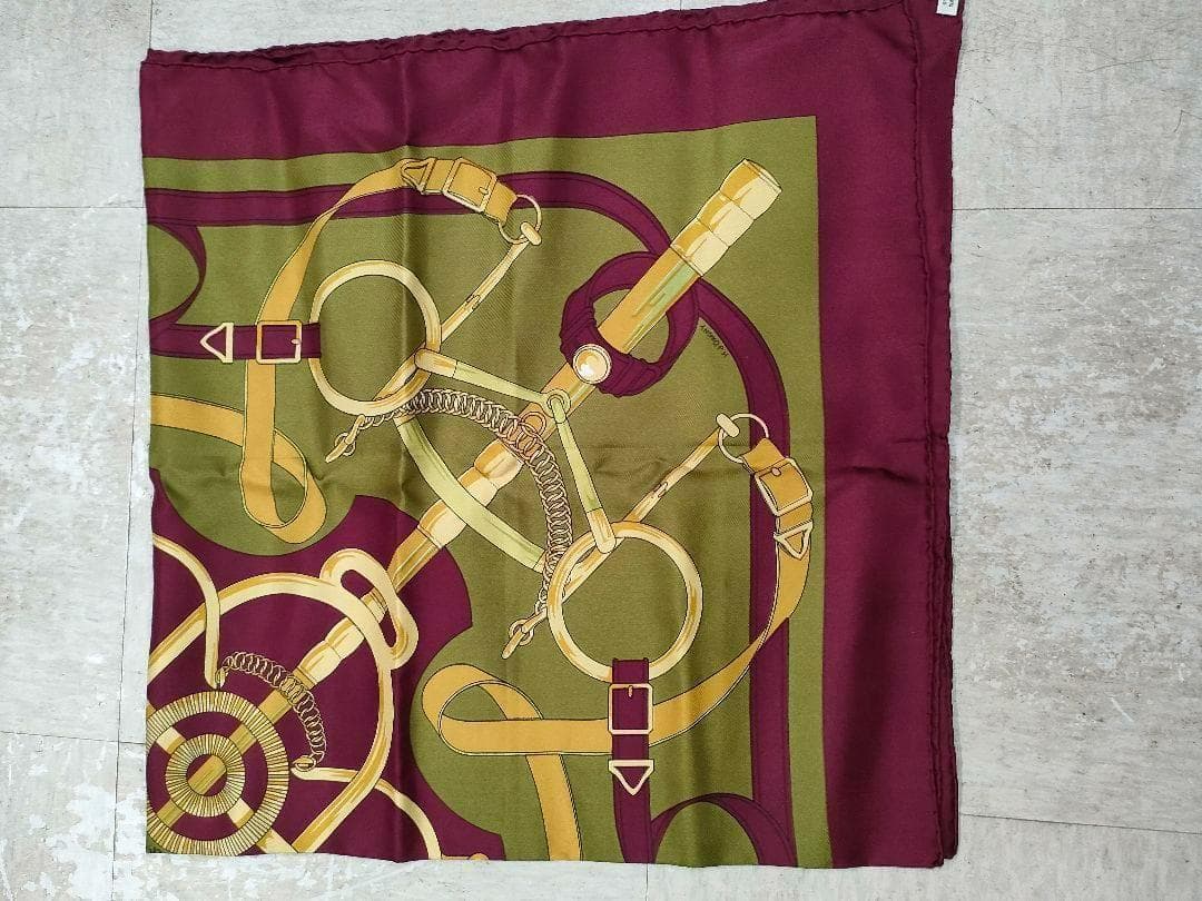 Eperon d'Or 黄金の拍車 カレ90　シルク　エルメス　スカーフ