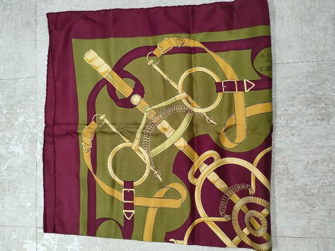 Eperon d'Or 黄金の拍車 カレ90　シルク　エルメス　スカーフ