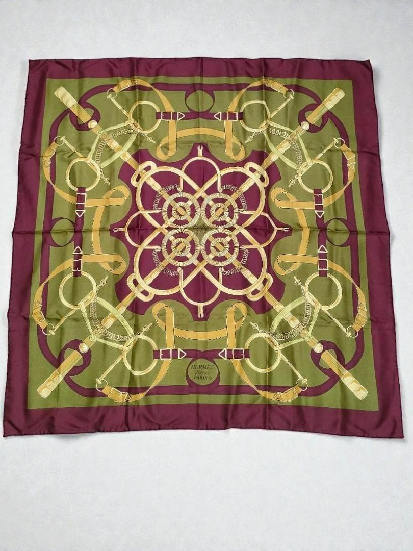 Eperon d'Or 黄金の拍車 カレ90　シルク　エルメス　スカーフ