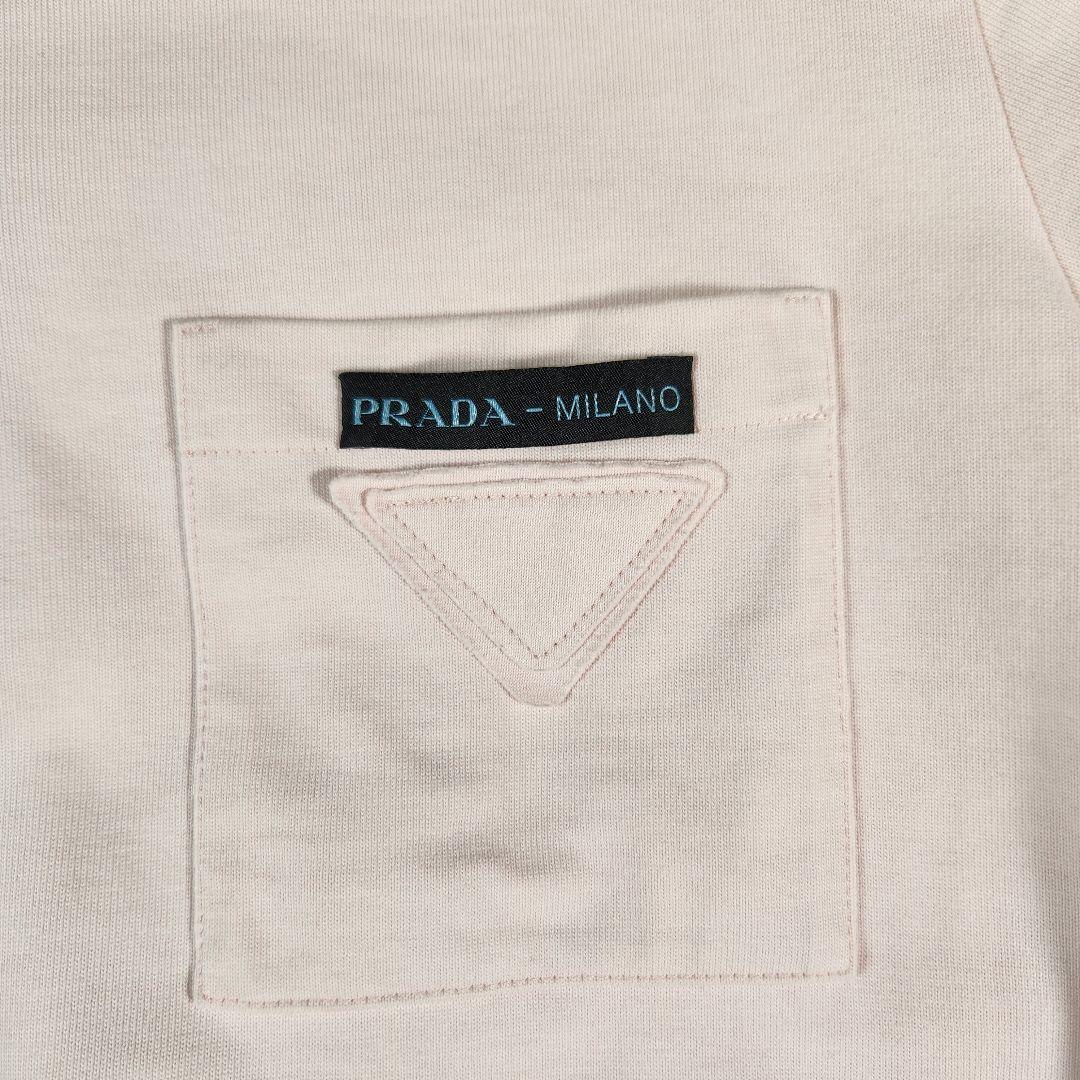 PRADA ワンピース Aライン 三角ロゴ ピンク 大きいサイズ