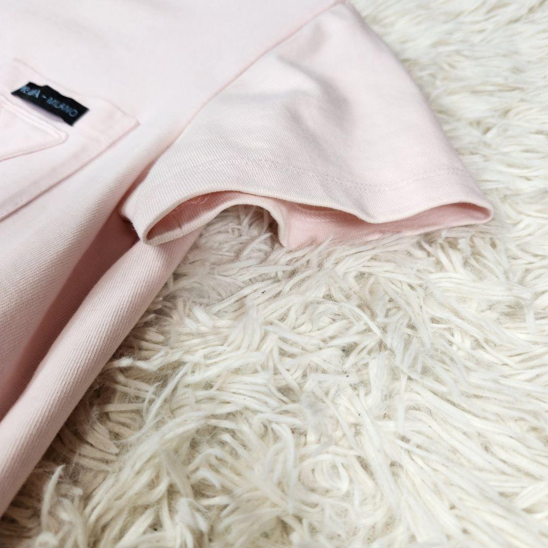 PRADA ワンピース Aライン 三角ロゴ ピンク 大きいサイズ