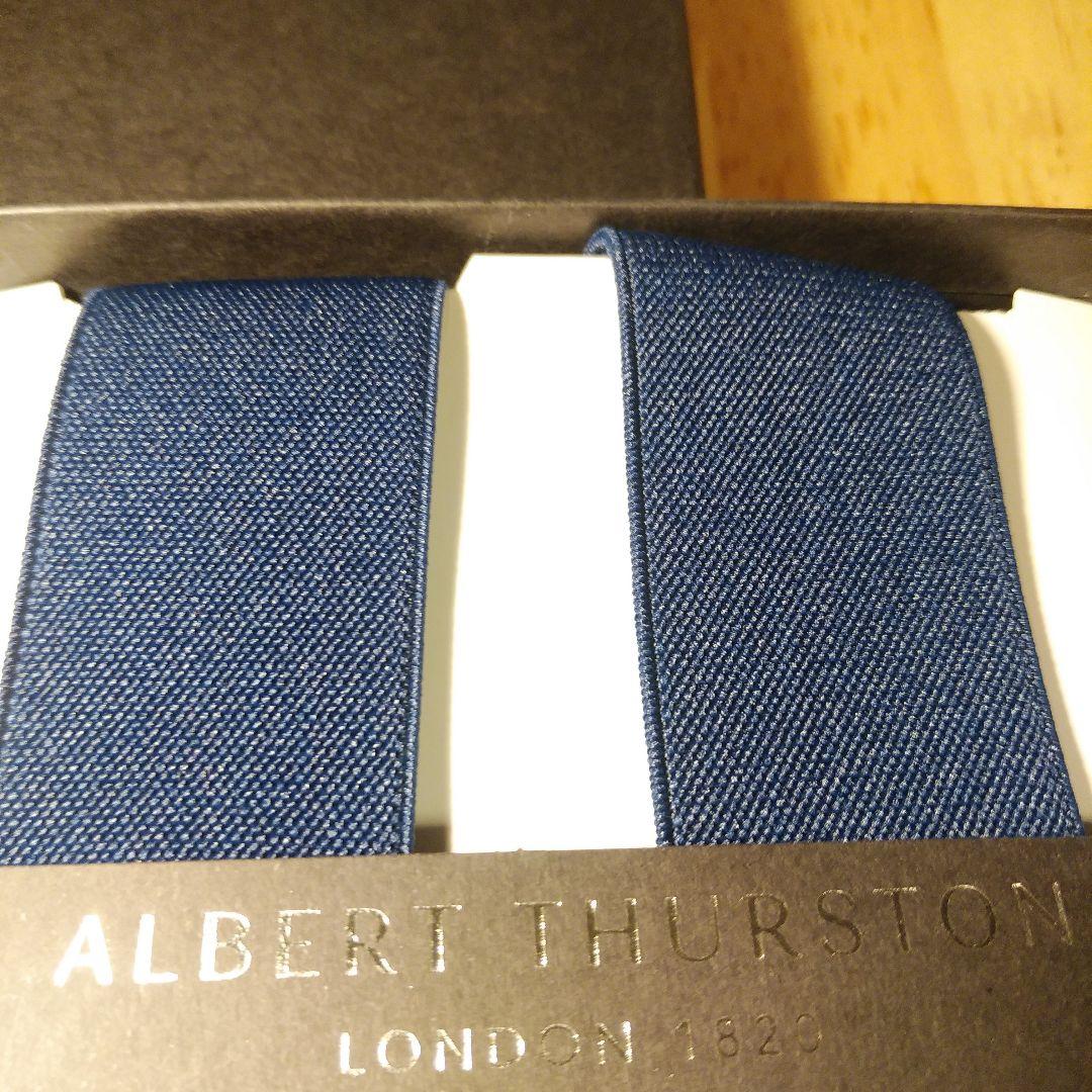 【新品未使用】五大陸＋アルバートサーストン　サスペンダー　ネイビー　英国製