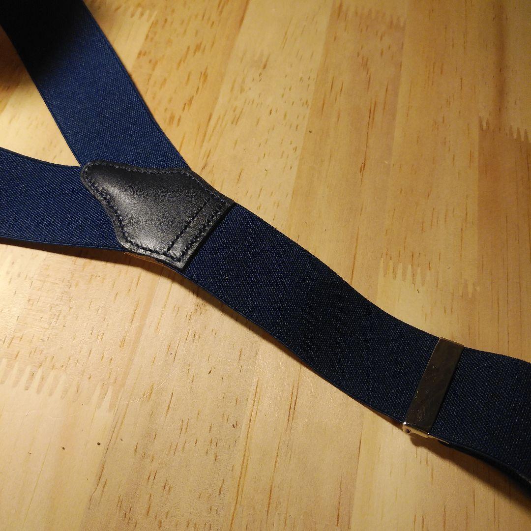【新品未使用】五大陸＋アルバートサーストン　サスペンダー　ネイビー　英国製