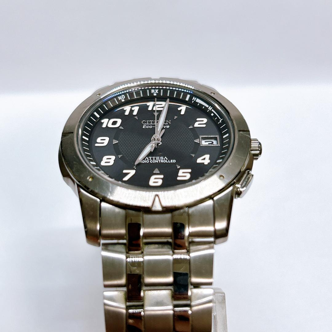 【本日終了】 シチズン アテッサ メンズ 電波時計 H110-T009425TA