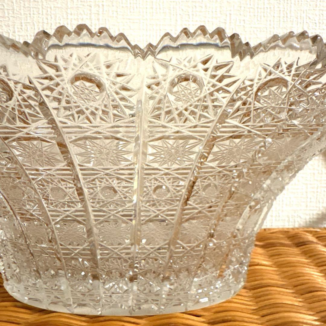 ボヘミアクリスタル 500PK フレアフラワーベース センターピースボウル