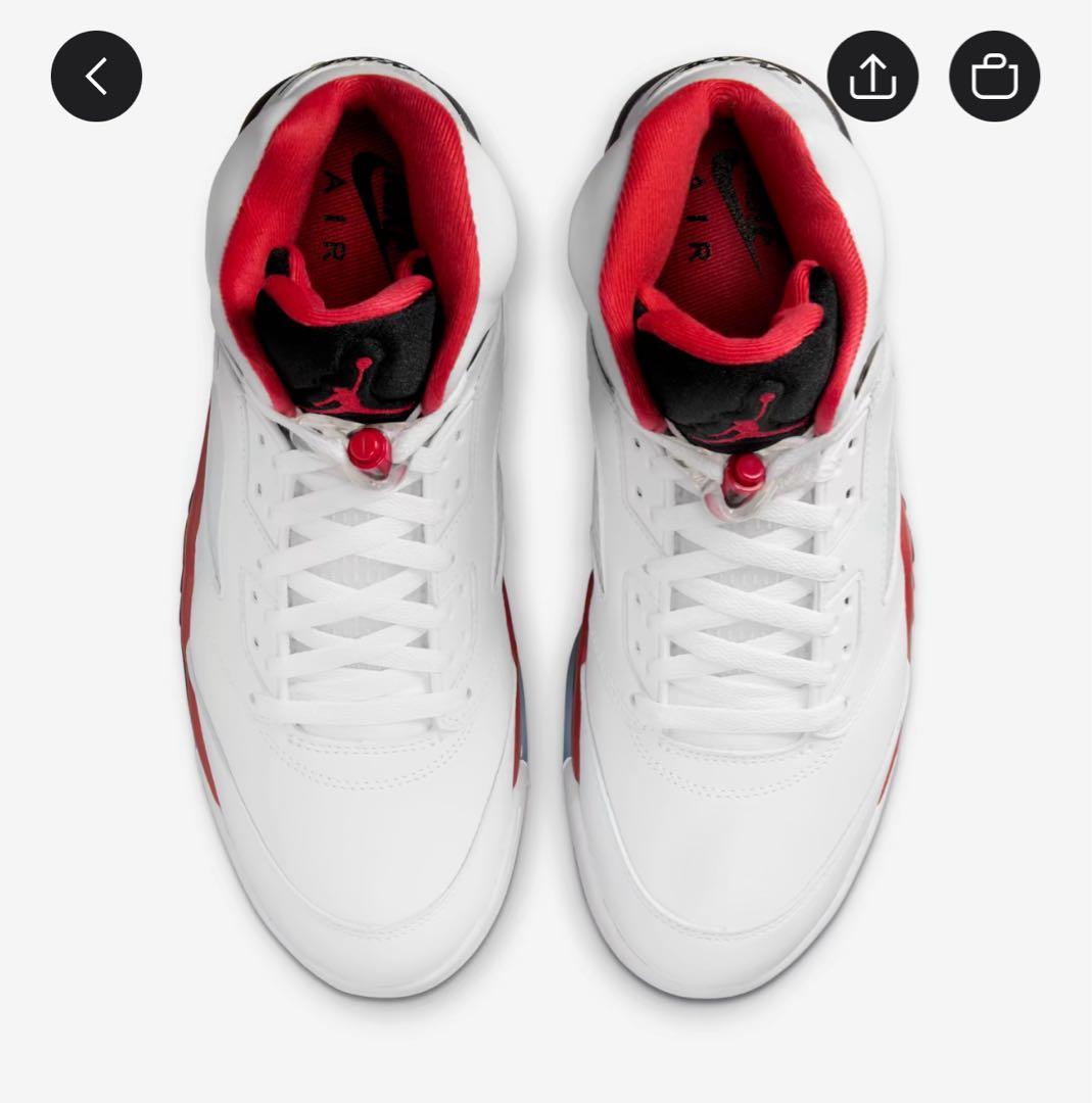 エアジョーダン5 Fire Red \"Black Tongue\"