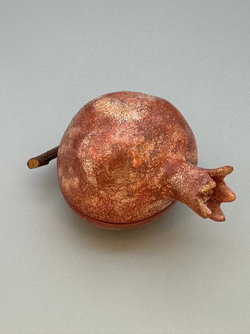 茶道具　香合　川岸充雅　乾漆柘榴