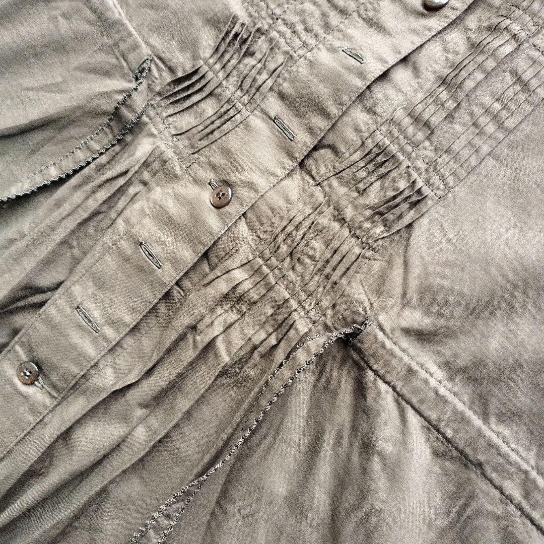 美品オータムチェリーとうさぎプリント×ローンチュニックブラウスブラウン 2021